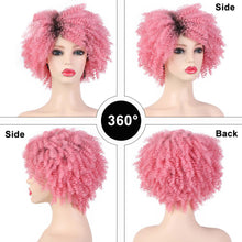 Load image into Gallery viewer, Curley Pink Synthetic Curly Wigs -  Ailime Designs