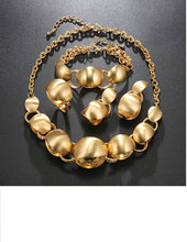 Load image into Gallery viewer, Beautiful Gold Ethnic Design 4pc Necklace Jewelry Sets - Ailime Designs