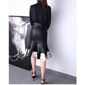 Women's Beautiful Elegant Genuine Leather Stylish Skirts - Ailime Designs