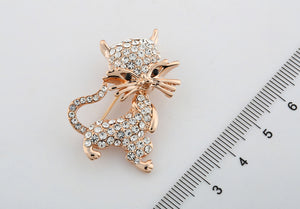 Rhinestone Wild Cat Jewerly Pin Brooch - Ailime Designs