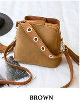 Load image into Gallery viewer, Women&#39;s Small High Quality PU Leather Tassel Trim Purses