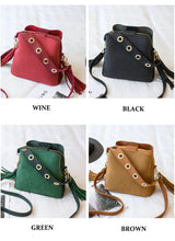 Load image into Gallery viewer, Women&#39;s Small High Quality PU Leather Tassel Trim Purses