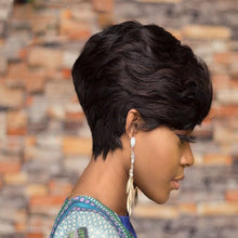 Load image into Gallery viewer, Best Black Pixie Lace Front Human Hair Wigs w/ Bangs -  Ailime Designs