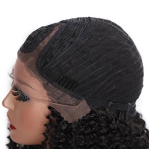 Kinky Curly Black Synthetic Black Curly Wigs -  Ailime Designs