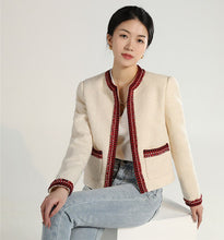 Load image into Gallery viewer, Women&#39;s Wool Blend Design Autumn Style Tweed Jacket - Ailime Designs