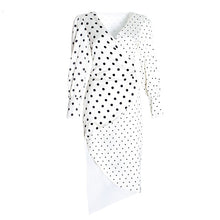 Load image into Gallery viewer, Women&#39;s Classic Polka Dot Design Dresses w/ Sash Fringe Tie