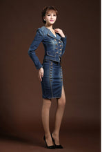 Load image into Gallery viewer, Women’s Chic Style Denim 2pc Skirt Set – Streetwear Fashions