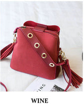 Load image into Gallery viewer, Women&#39;s Small High Quality PU Leather Tassel Trim Purses