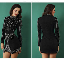 Load image into Gallery viewer, Women&#39;s Celebrity Style Long Sleeve Sexy Rivet Design Dresses