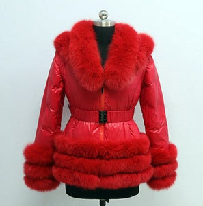 Fluffy White Layered Faux Fur Design Winter Jackets - Ailime Designs