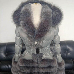 Fluffy White Layered Faux Fur Design Winter Jackets - Ailime Designs