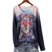 Load image into Gallery viewer, Women&#39;s Long sleeve Print Cotton Tops - Ailime Designs