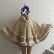 Load image into Gallery viewer, Double-Layer Luxury Rex Rabbit Fur Cape Overcoats - Ailime Designs