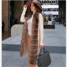 Load image into Gallery viewer, Elegant Fluted Knit Design Fox Fur Trim Sweater Coats - Ailime Designs