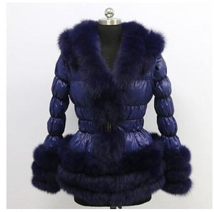 Fluffy White Layered Faux Fur Design Winter Jackets - Ailime Designs