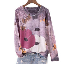 Load image into Gallery viewer, Women&#39;s Long sleeve Print Cotton Tops - Ailime Designs