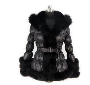 Fluffy White Layered Faux Fur Design Winter Jackets - Ailime Designs