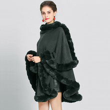 Load image into Gallery viewer, Amazing Handcrafted Trim Design Faux Rex Rabbit Green Fur Capes - Ailime Designs