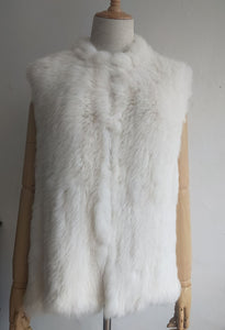 Beautiful Knitted Genuine Rabbit Fur Vests - Ailime Designs