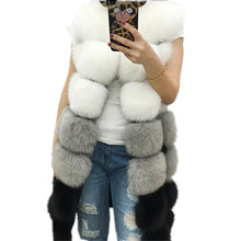 Load image into Gallery viewer, Amazing Women&#39;s Fluted Multi-color Faux Fur Design Long Vest - Ailime Designs