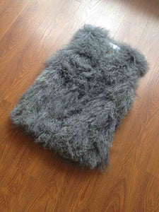 Beautiful Real Mongolia Sheep Fur Design Vest - Ailime Designs