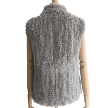 Load image into Gallery viewer, Beautiful Knitted Genuine Rabbit Fur Vests - Ailime Designs