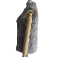 Load image into Gallery viewer, Beautiful Knitted Genuine Rabbit Fur Vests - Ailime Designs