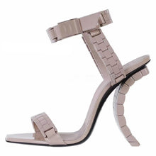 Load image into Gallery viewer, Gold Metal Watch Band Links Design High Heels - Ailime Designs