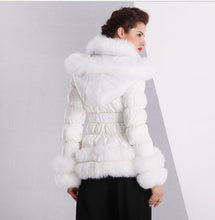 Load image into Gallery viewer, Fluffy White Layered Faux Fur Design Winter Jackets - Ailime Designs