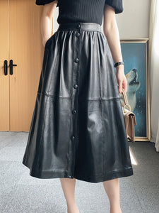 Women's Beautiful Elegant Genuine Leather Stylish Skirts - Ailime Designs