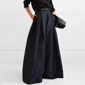 Women's High Waisted Pleated Wide Leg Pants - Ailime Designs