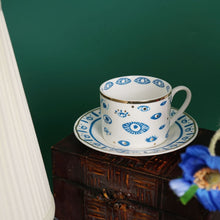 Load image into Gallery viewer, Psychic Eye Design Ceramic 2pc Cup &amp; Saucer Set - Ailime Designs