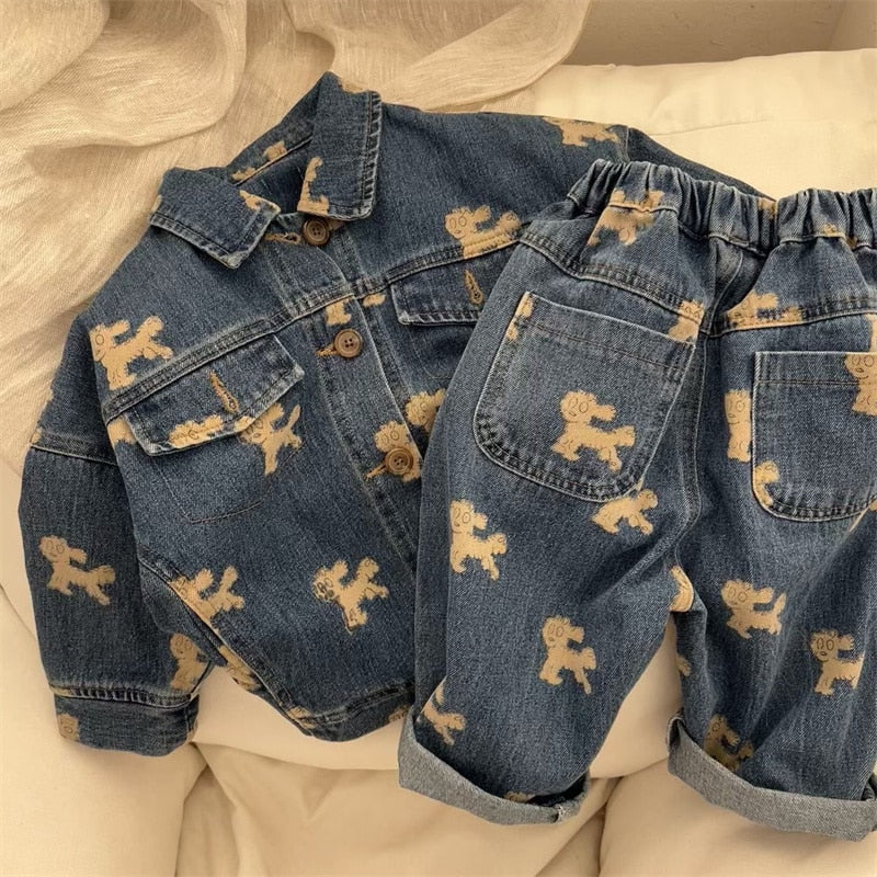 Boy's Cool Street Style Denim 2pc Pant Sets - Ailime Designs