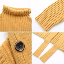 Load image into Gallery viewer, Button Front Yellow Thick Warm Sweaters - Ailime Designs