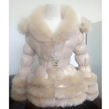 Load image into Gallery viewer, Fluffy White Layered Faux Fur Design Winter Jackets - Ailime Designs