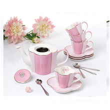 Load image into Gallery viewer, Elegant 11 Pc Porcelain Coffee &amp; Tea Set - Fine Quality Ceramics