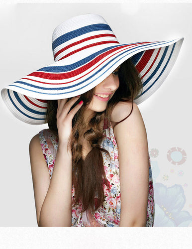 High Quality Women's Fold-able Stripe Floppy Hats - Ailime Designs