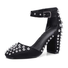 Load image into Gallery viewer, Women&#39; Strap Ankle Design Rivet Heels - Ailime Designs