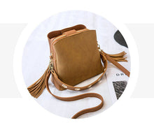 Load image into Gallery viewer, Women&#39;s Small High Quality PU Leather Tassel Trim Purses