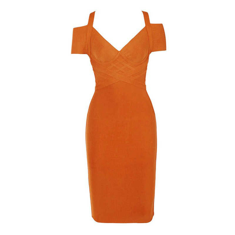 Women's Hot New Orange Body-con Fitted Dresses