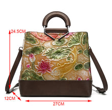 Load image into Gallery viewer, Women&#39;s Embossed Design Genuine Leather Messenger Bags - Ailime Designs