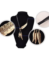 Load image into Gallery viewer, Native American Inspired Feather Motifs Necklaces w/ Rhinestones – Neckline Fashion Accessories - Ailime Designs