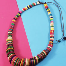 Load image into Gallery viewer, Women&#39;s Bohemian Handmade Multi-colored Wood Beaded Necklaces