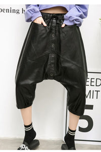 Women’s High Style Genuine Leather Pants – Streetwear Fashions