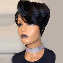 Load image into Gallery viewer, Black Pixie-cut Lace Front Human Hair Wigs -  Ailime Designs