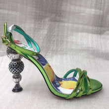 Load image into Gallery viewer, Block Design Sphere Heel Design Sling-back Heels - Ailime Designs