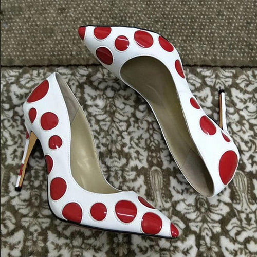 Women's Spring-Time Polka Dots Design Stylish Pumps