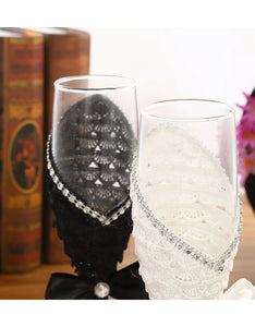 Groom & Bridal Wedding Champagne Glasses - Ailime Designs