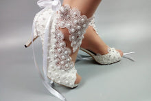 Load image into Gallery viewer, Women’s Beautiful Lace Design Shoes – Fashion