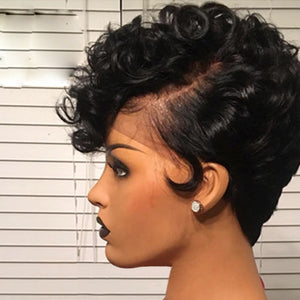 Curly Pixie Cut Style Lace Front Wigs -  Ailime Designs